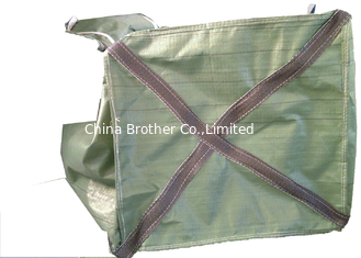 China Circular / Tubular Half Cross Corner PP FIBC Jumbo Bags Container With Stevedore Straps supplier