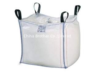 China White Color Empty FIBC Container / PP Woven Jumbo Bags 35'' X 35'' X 47'' supplier