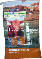 China PP Woven Laminated Animal Feed Bags , 15kg Empty Feed Bags Double Stitched supplier