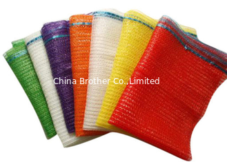 China Plastic , PE , PP Woven Industrial Mesh Bags 50kg For Onions And Eggplant Orange Color supplier