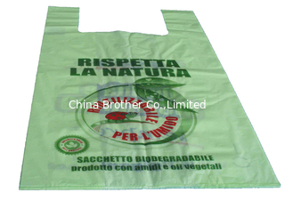 China Environmental Protection Plastic Shopping Bags With Handles Gravure Printing supplier