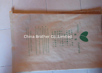 China Three Plies Multiwall Kraft Paper Bags / Polypropylene Laminated Woven Sacks supplier