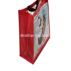 China Custom Printing Metallic Lamination PP Woven Reusable Tote Shopping Bags with Inner Insulation supplier
