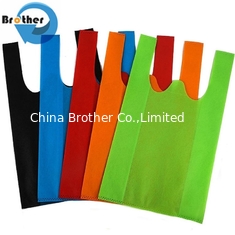China Promotional PP Non Woven TNT Bags/Polypropylene Nonwoven T Shirt Bags Bag/W-Cut Non-Woven Vest Carrier Shopping Bag supplier