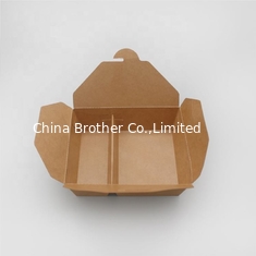 China #8 Hot Sale Food Grade Takeway Food Box Printed Kraft/Bamboo Paper Lunch Box Take Away Lunch Packing Boxes supplier