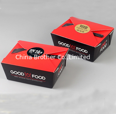 China Leakproof lunch paper box for food packaging / biodegradable take away food kraft paper box supplier