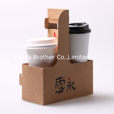 China Compostable Bagasse Paper Pulp Disposable Coffee Cup Carrier Holder supplier