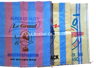 China Recycled Polypropylene PP Woven Sack Bags for Grain , Barley , Flour Packing supplier