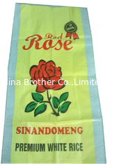 China Bottom Gusset BOPP PP Woven Rice Bag Anti Slip Weaving Ultrasonic Sewing supplier