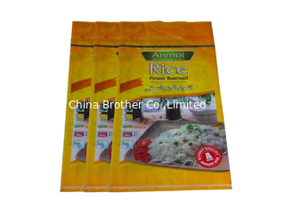 China Polypropylene Rice Packaging Bags , Moisture Barrier Wpp Rice Bags Bopp Lamination supplier