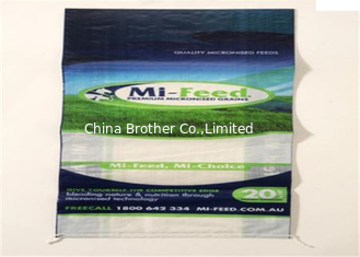 China White Woven Polypropylene Feed Bags Dog Food Sack With Gravure Printing supplier