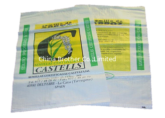 China Moisture Proof 50kg PE Woven Sack Bags / Woven Polyethylene Packaging Bags supplier