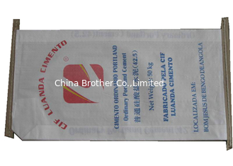 China Strong Block Bottom PP Valve Bag For Rice / Fertilizer / Feed Packaging 50kg supplier