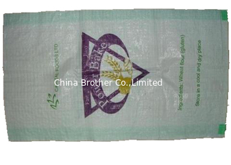 China Biodegradable PP Woven Flour Packaging Bags 10 Kg 25 Kg 50 Kg Free Sample supplier
