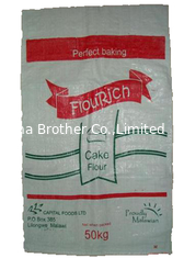 China Durable Woven Polypropylene Flour Packaging Bags 25kg High Strength Reusable supplier