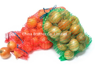 China Multi Colored Polypropylene Mesh Drawstring Bags / Mesh Fruit Bags For Packaging supplier
