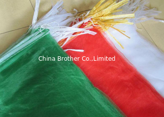 China PP Woven Industrial Mesh Bags Recyclable , Red / Orange / Green Color 30kg 40kg supplier