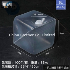 China Folding Bucket Liquid Container with Handle Soft Collapsible Plastic LDPE Outdoor Goods Never Leaking 5L~ 20L Cube Seal Cap supplier