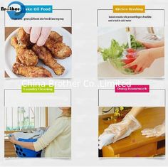 Plastic Disposable PE Gloves for Food Handling Latex-Free Powder-Free Food Grade, Eco-Friendly, Clear, Pack of 200 CPE TPE
