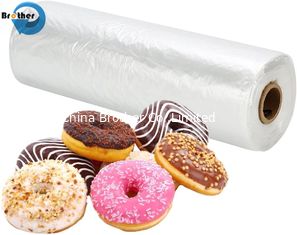 Printed Clear Virgin Material Plastic Food Grade Plastic LDPE Bread Packaging Bags with Ties on Roll