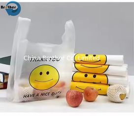 Eco-Friendly Thank You Plastic T-Shirt Bag Vest Personalized Plastic Bag for Business with Logo