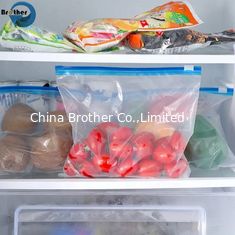Custom Size Food Grade Resealable Slider Bag Freezer Ziplock Fresh Food Packaging Bag