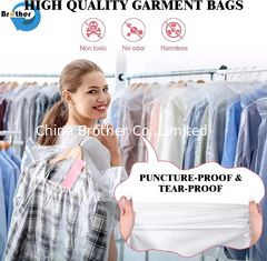 LDPE Transparent Clear Dry Cleaning Custom Printed Waterproof Plastic Garment Cover Bag