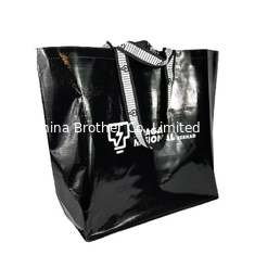 China Bolsas ecologicasl custom logo bopp laminated recycled pp woven shopping tote bag with round bottom supplier