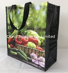 China Foldable Recyclable Plastic Printed Tote Carry Handle Plastic Shopping Bag supplier