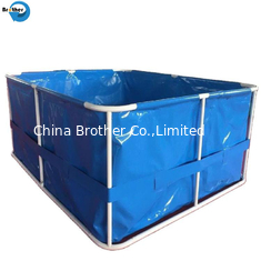 China Tarpaulin pond foldable plastic round tank tarpoline fish tank tarpaulin pond fish farming tank supplier