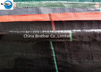 China PP Woven Weed Barrier Control Mat Ground Black Cover Fabric in Strawberry Garden supplier