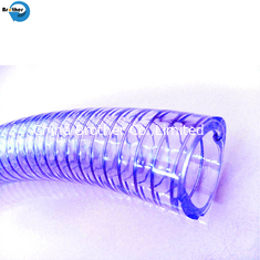 China 1/4&quot;~10&quot; Clear PVC Spiral Steel Wire Spring Reinforced Suction Hose supplier