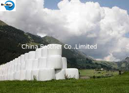 China China White Hay Cover Tarps , Plastic PP Woven Hay Bale Stack Covers For Wrapping Alfalfa Hay supplier