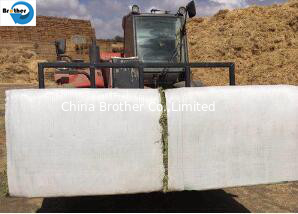 China 150 Gsm PP Woven Plastic Hay Bale Covers Moisture Proof For Wrapping Alfalfa Hay supplier