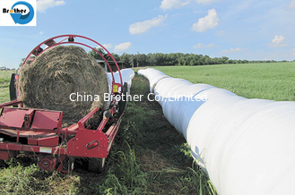 China White PP Woven Hay Bale Stack Covers 160gsm , Woven Polypropylene Hay Bale Fabric supplier