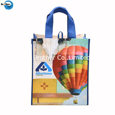 China Promotional Heavy Duty 120GSM Glossy Lamination Non Woven PP Woven Fruit Shopping Tote Bag, PP Woven Supermarket Bag supplier