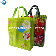 China Custom Branded Printed Shopping Handled Tote Reusable Foldable Anti-Dusty Garment Polyester Spunbond Fabric supplier