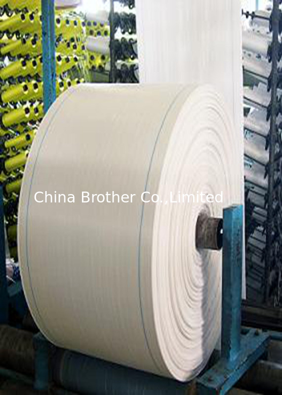White Color Waterproof Tubular Woven Fabric , Woven Polypropylene ...
