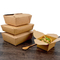 Printed recycled brown kraft paper food box / Wholesale food grade lunch paper box supplier