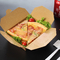 Leakproof lunch paper box for food packaging / biodegradable take away food kraft paper box supplier