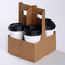 Pulp cup holder coffee paper cup tray takeout packaging 2/4 cups supplier