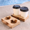 Disposable Cup Holder for Hot or Cold Drinks 2cups 4 Cups Drink Carrier with Handle Kraft Paperboard Coffee Cup Holder supplier