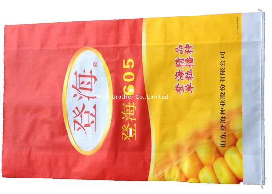 Gravure Printing Laminated Bopp Woven PP Sacks , Woven Polypropylene Rice Bags supplier