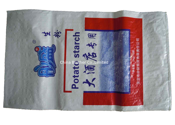 100% Reusable Polypropylene Woven Rice Bags Environment Friendly 25kg / 50kg supplier