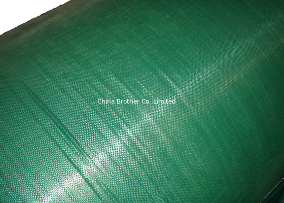 Green Color PP Tubular Woven Fabric , PP Woven Sack Fabric Waterproof supplier