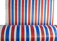 Red Blue Striped PP Woven Fabric With 700D - 1000D supplier