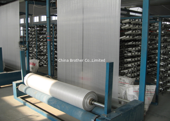 White Color Waterproof Tubular Woven Fabric , Woven Polypropylene Fabric Rolls supplier