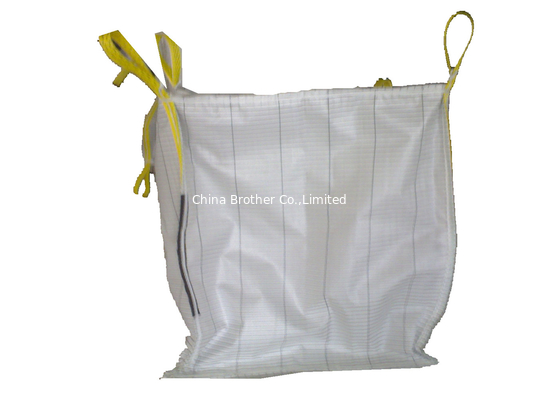 White PP Box Bags for Ore / Durable Woven Polypropylene FIBC Big Jumbo Bag supplier