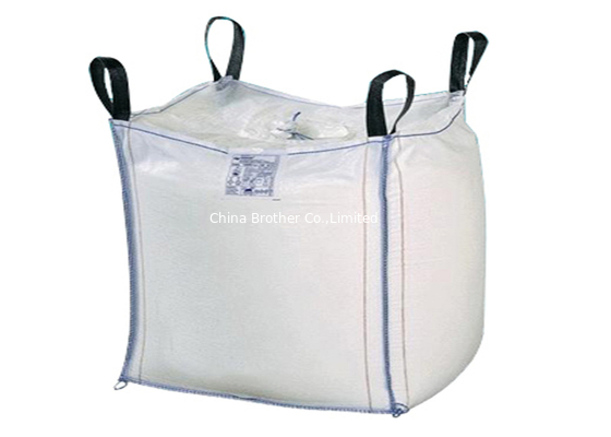 White Color Empty FIBC Container / PP Woven Jumbo Bags 35'' X 35'' X 47'' supplier