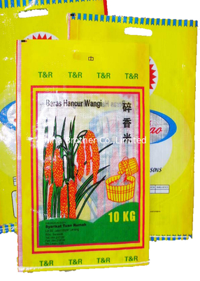 50 Kg Laminated PP Woven Rice Bag / Biodegradable Plastic Woven Polypropylene Sacks supplier